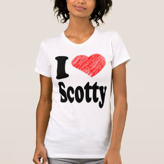 私はScottyのハートの芸術(ティー)のTシャツを愛します Tシャツ
