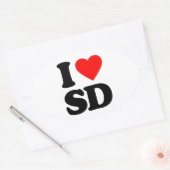 私はSDが大好き 楕円形シール (封筒)