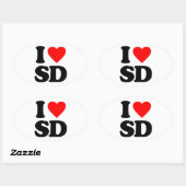 私はSDが大好き 楕円形シール (シート)