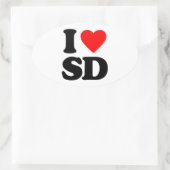 私はSDが大好き 楕円形シール (バッグ)