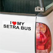 私はSetra私のバスを愛します バンパーステッカー (トラック上)