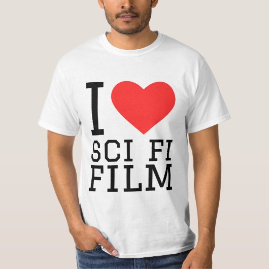 私はSF映画が大好きだ Tシャツ (正面)