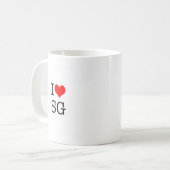 私はSGのコーヒー・マグを愛します コーヒーマグカップ (正面左)