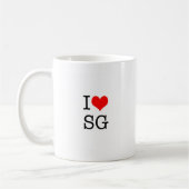 私はSGのコーヒー・マグを愛します コーヒーマグカップ (左)