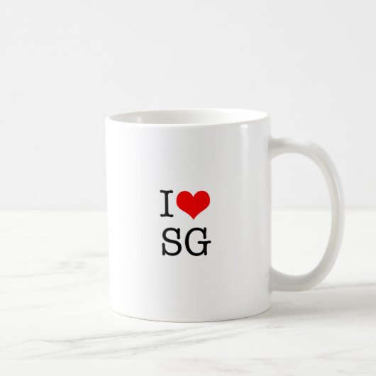 私はSGのコーヒー・マグを愛します コーヒーマグカップ (右)