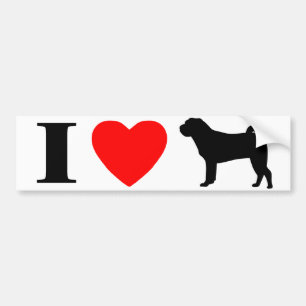 私はShar Peisのバンパーステッカーを愛します バンパーステッカー