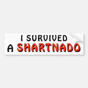 私はShartnadoを生き延びました! 赤い バンパーステッカー