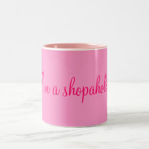 私はshopaholicです! ツートーンマグカップ