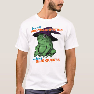 私はSide Quests Frogを実行している先延ばしではない Tシャツ