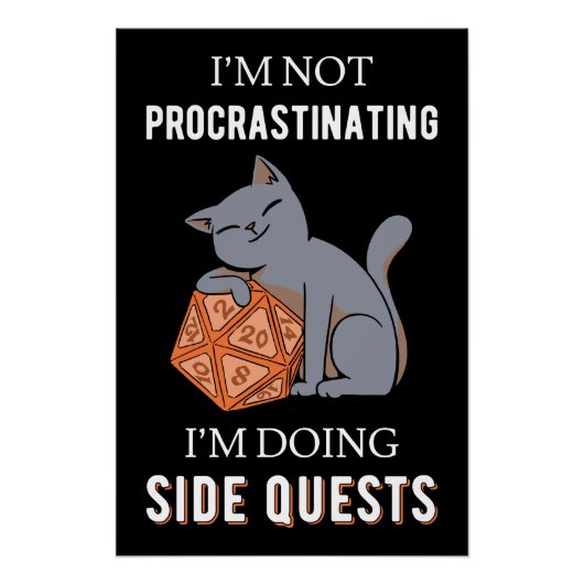 私はSide Quests IIIを実行している先延ばしではない ポスター (正面)