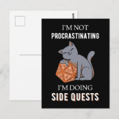 私はSide Quests IIIを実行している先延ばしではない ポストカード (正面/裏面)
