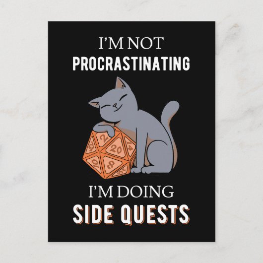 私はSide Quests IIIを実行している先延ばしではない ポストカード (正面)