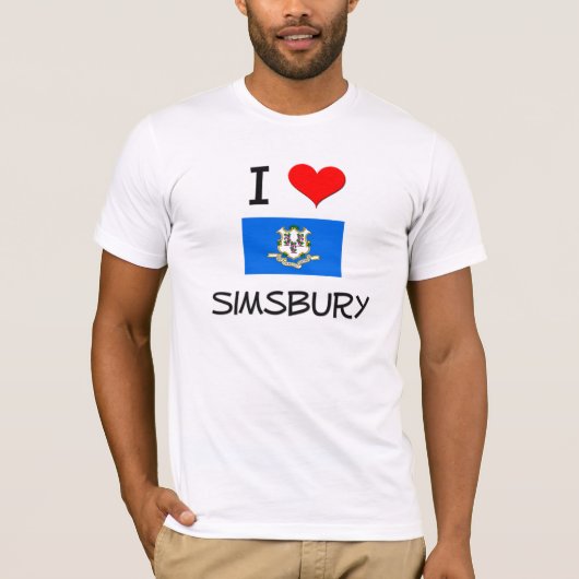 私はSimsburyコネチカットを愛します Tシャツ (正面)