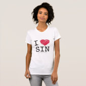 私はSIN (シンガポール)光が大好き Tシャツ (正面フル)