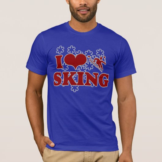私はSKINGの上を愛します Tシャツ (正面)