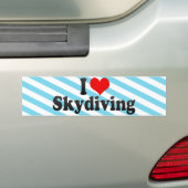 私はSkydivingを愛します バンパーステッカー (車上)