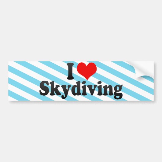 私はSkydivingを愛します バンパーステッカー (正面)