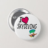 私はSkydivingを愛します 缶バッジ (正面&裏面)