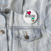 私はSkydivingを愛します 缶バッジ (インサイチュ)