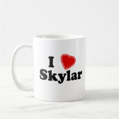 私はSkylarを愛します コーヒーマグカップ (左)