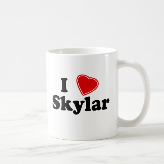 私はSkylarを愛します コーヒーマグカップ (右)