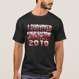 私はSnowmageddon 2010年を生き延びました Tシャツ