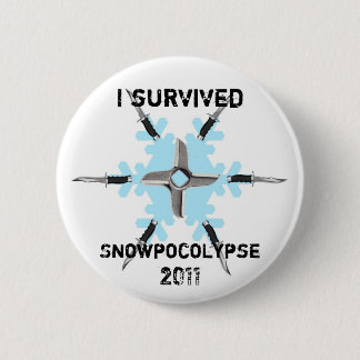 私はSnowpocolypse 2011年を生き延びました 缶バッジ