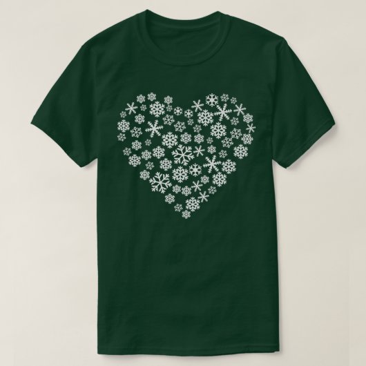 私はSnowSnowflakeハート Tシャツ (デザイン正面)