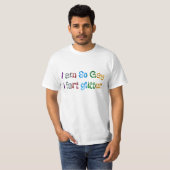 私はSOゲイI FARTグリッター Tシャツ (正面フル)