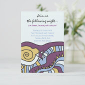 私はSOバーバルミツワークール披露宴パーティーカード 招待状 (スタンド正面)