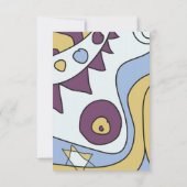 私はSOバーバルミツワークール披露宴パーティーカード 招待状 (裏面)