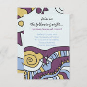 私はSOバーバルミツワークール披露宴パーティーカード 招待状 (正面/裏面)