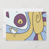 私はSOバーバルミツワークール招待状返信カード 招待状 (裏面)