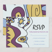 私はSOバーバルミツワークール招待状返信カード 招待状 (正面/裏面)