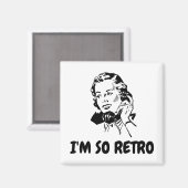 私はSOレトロ磁おもしろい石、1950年代の主婦 マグネット (正面/裏面)