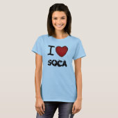 私はSOCAを愛します Tシャツ (正面フル)