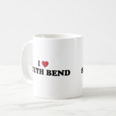 私はSouth Bendインディアナを愛します コーヒーマグカップ (正面左)