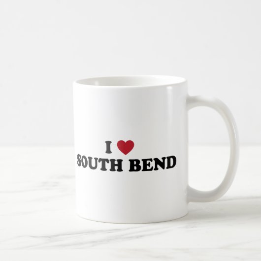 私はSouth Bendインディアナを愛します コーヒーマグカップ (右)