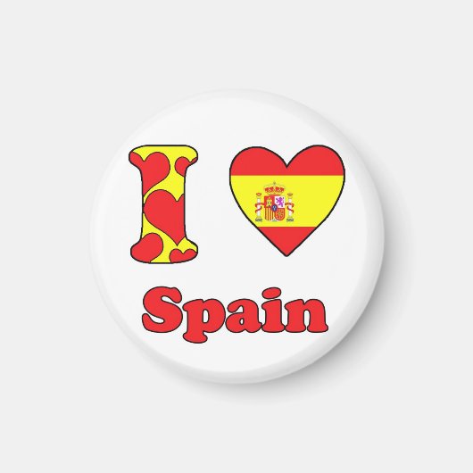 私はSPain磁石が大好き マグネット (正面)