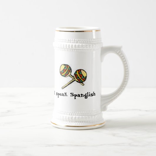 私はSpanglishを話します ビールジョッキ (右)