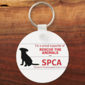 「私はSPCAを支持する…」 キーホルダー (正面)