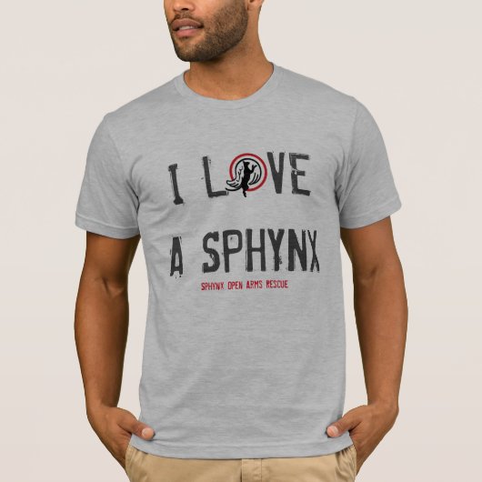 私はSphynxを愛します Tシャツ (正面)