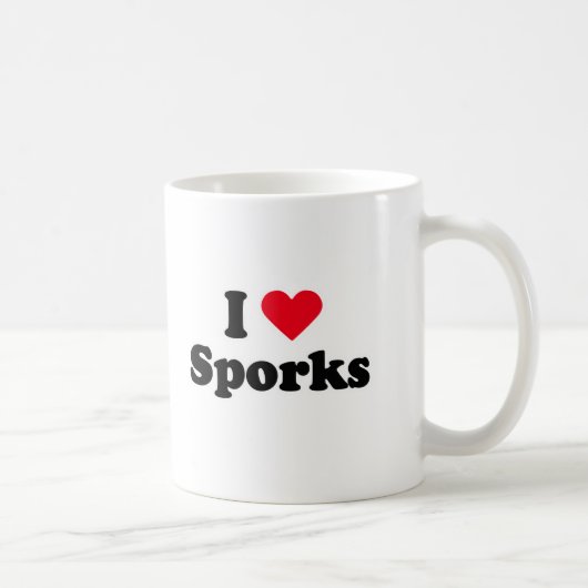 私はsporksを愛します コーヒーマグカップ (右)