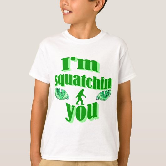 私はsquatching tシャツ (正面)