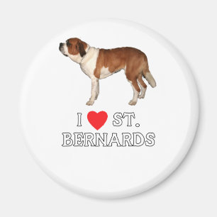 私はSt. Bernardsを愛します マグネット