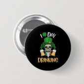 私はSt patricks dayを飲む日が大好おもしろい 缶バッジ (正面&裏面)