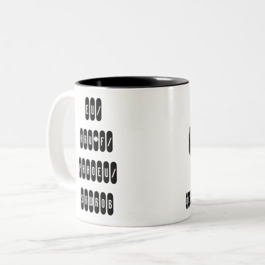 私はstenoの法廷記者のギフトのマグの私の仕事を愛します ツートーンマグカップ (正面左)