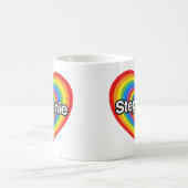 私はStephanieを愛します。 私はStephanie愛します。 ハート コーヒーマグカップ (中央)