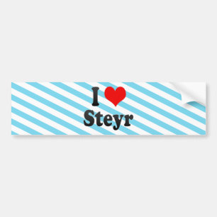 私はSteyr、オーストリアを愛します。 Ich Liebe Steyr、オーストリア バンパーステッカー
