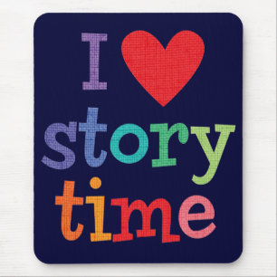 私はStorytimeのTシャツ及びギフトを愛します マウスパッド